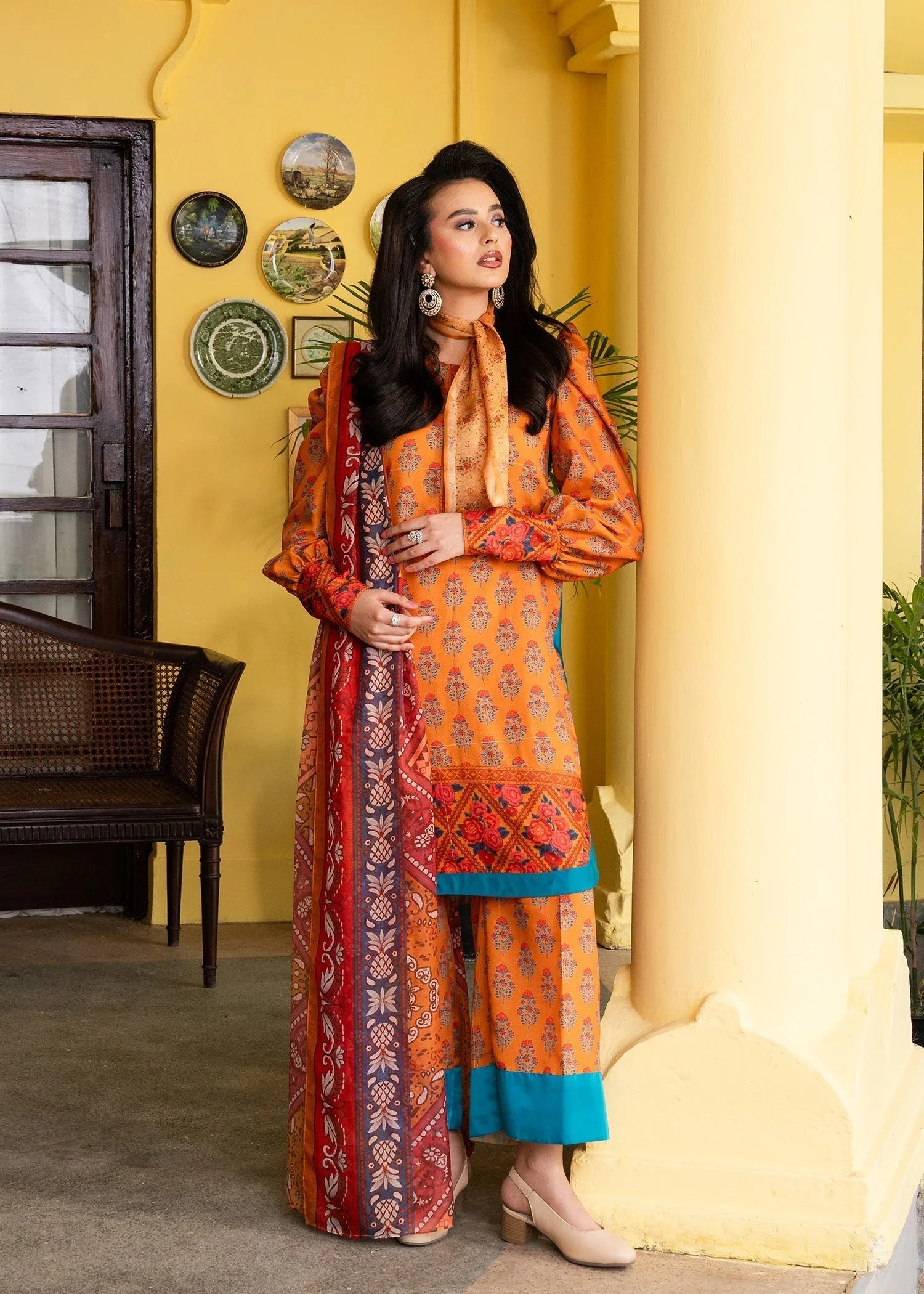 Maria Osama Khan | Retro Lawn 25 | Nehr - Rang-e-Khaas
