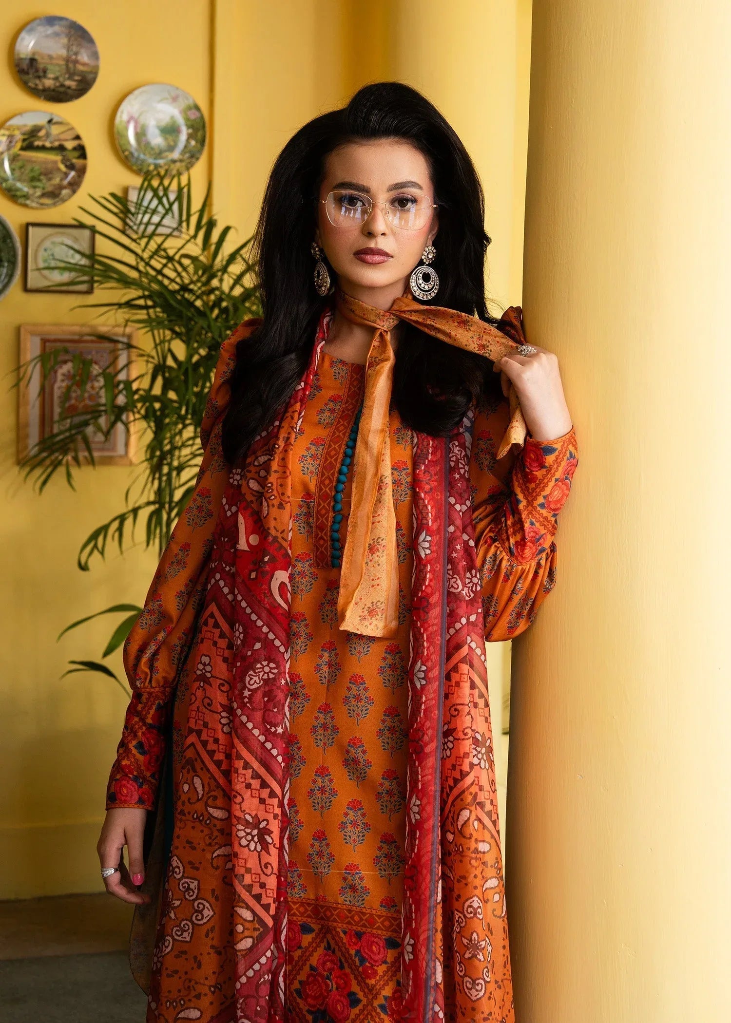 Maria Osama Khan | Retro Lawn 25 | Nehr - Rang-e-Khaas