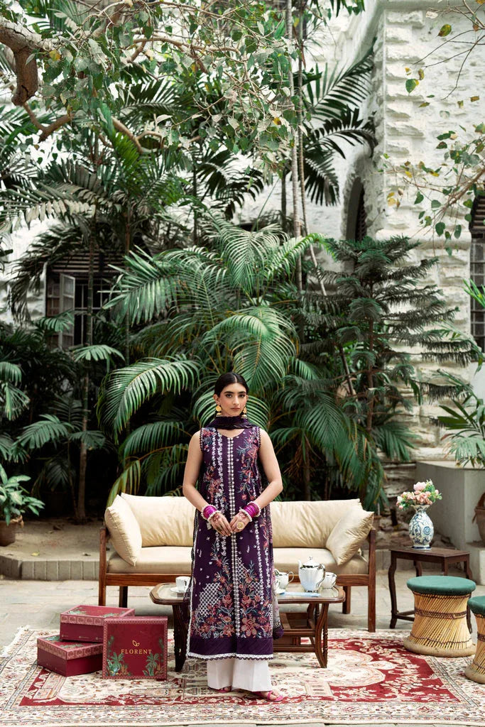 Florent | Eid Edits Luxury Lawn | FEE - 1A - Rang-e-Khaas