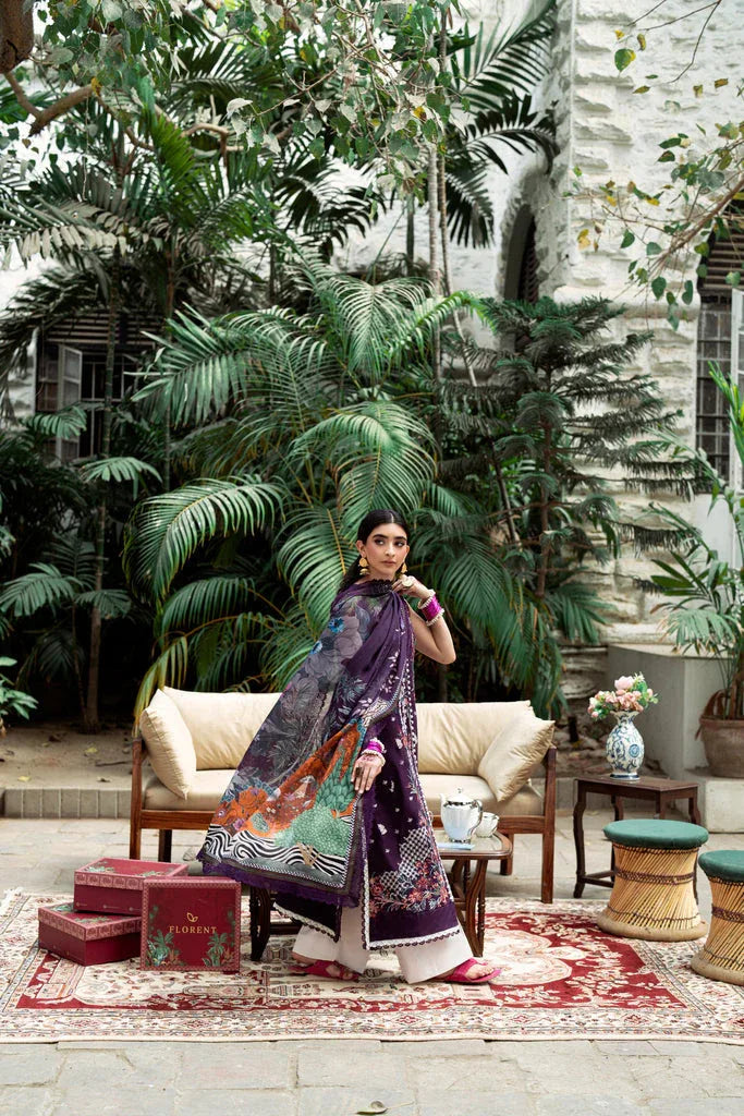 Florent | Eid Edits Luxury Lawn | FEE - 1A - Rang-e-Khaas