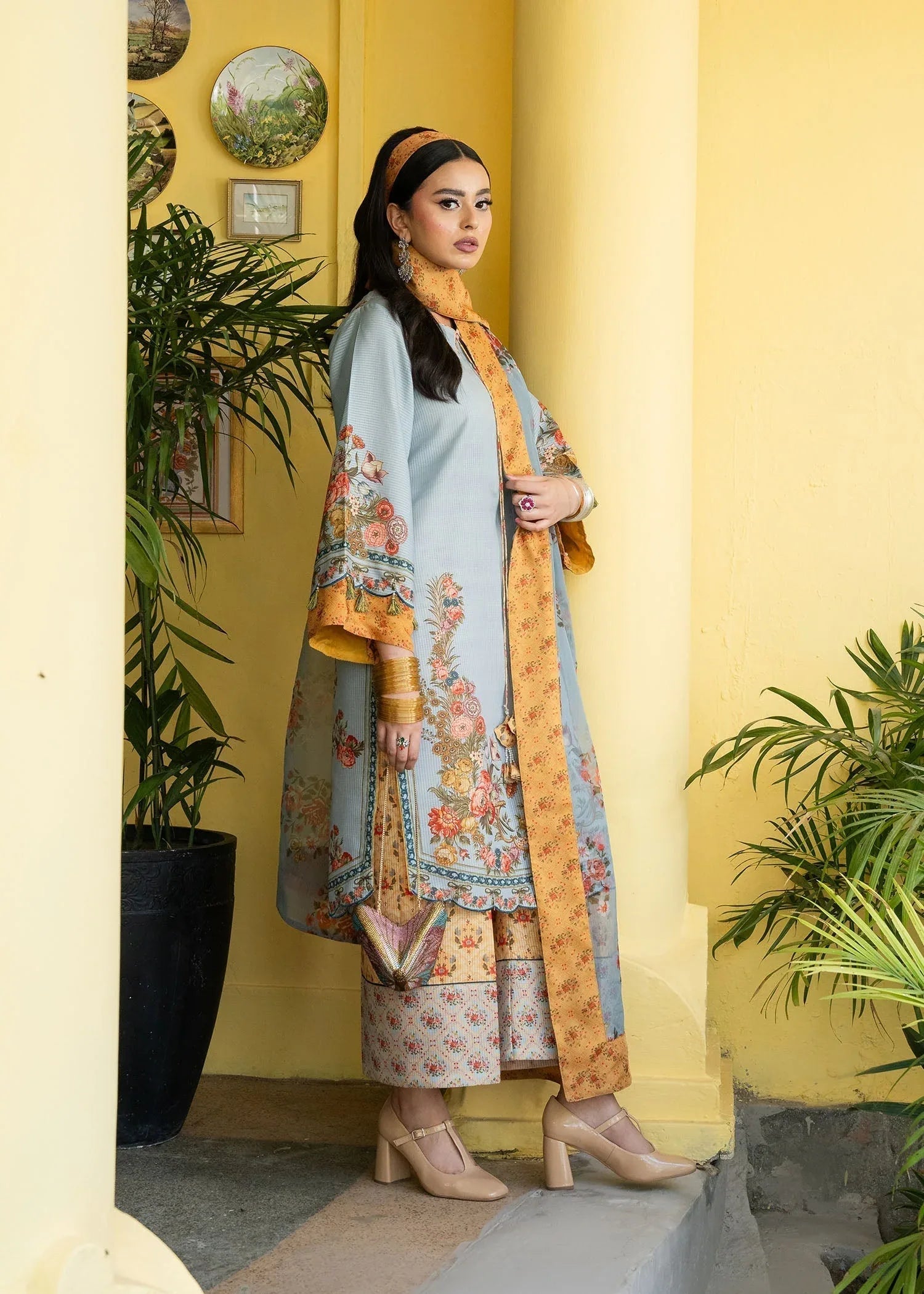 Maria Osama Khan | Retro Lawn 25 | Sama - Rang-e-Khaas