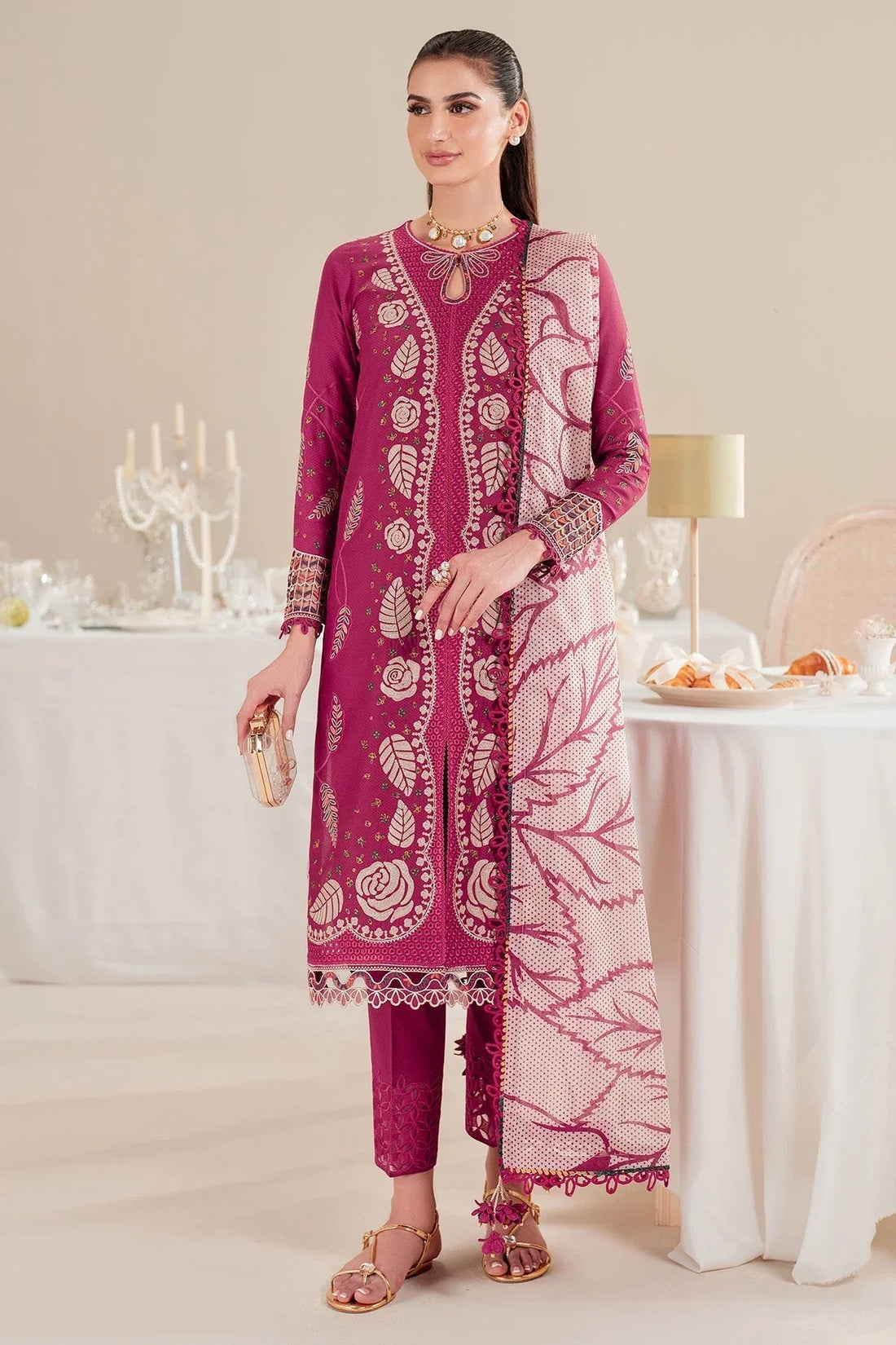 Jazmin | Iris Luxury Lawn 25 | IL'25-D05 - Rang-e-Khaas