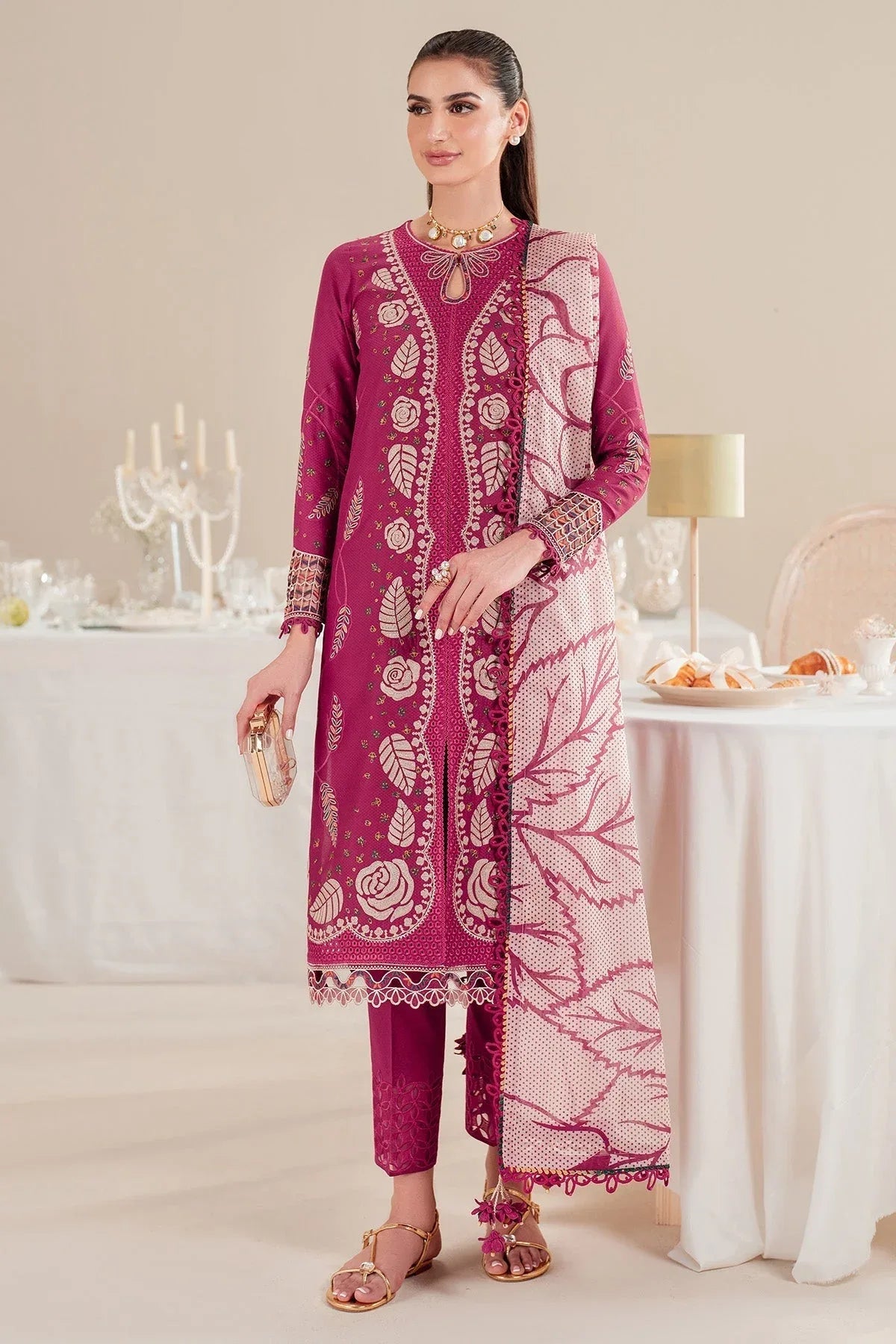 Jazmin | Iris Luxury Lawn 25 | IL'25-D05 - Rang-e-Khaas