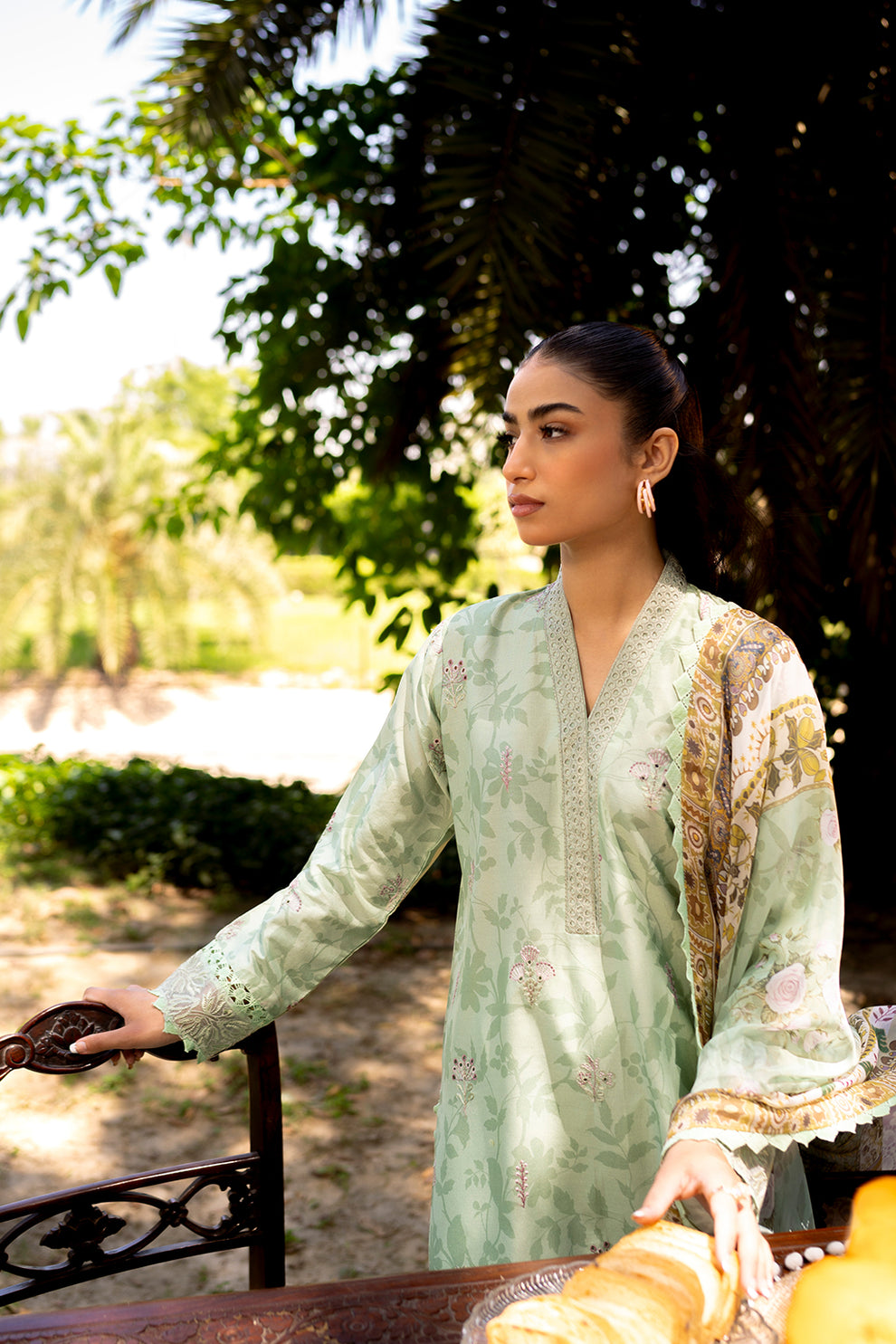 Neeshay | Summer Lines Printkari | SAGE BRUSH
