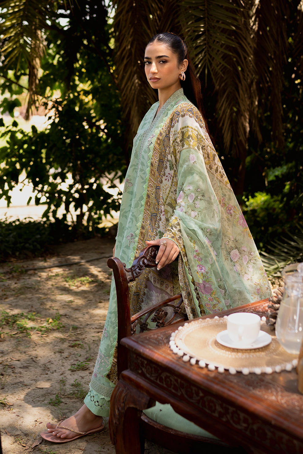 Neeshay | Summer Lines Printkari | SAGE BRUSH