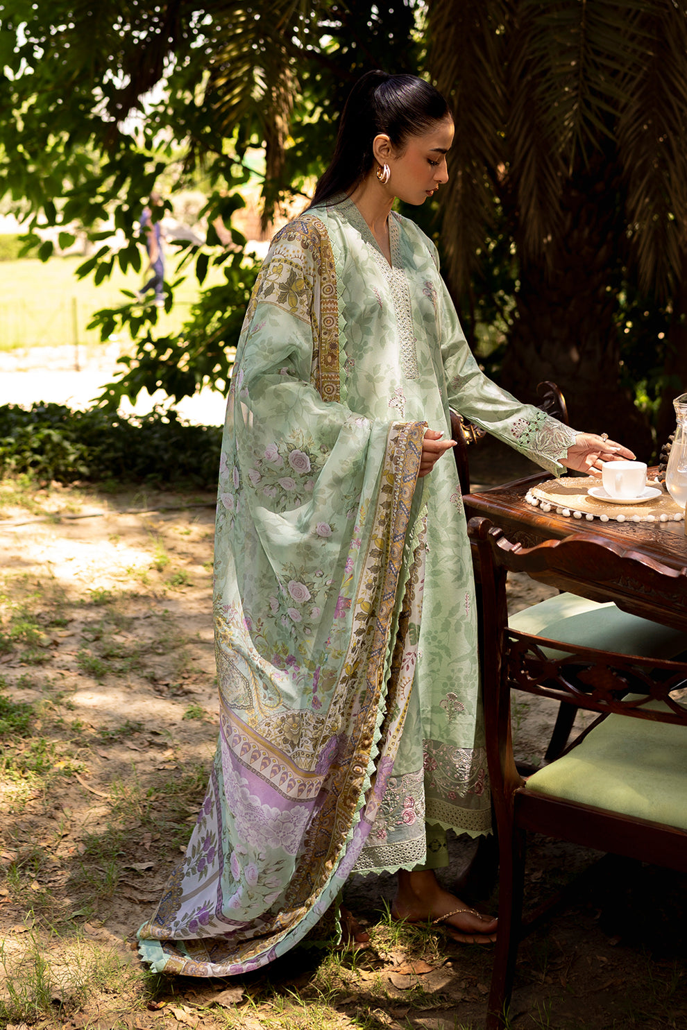 Neeshay | Summer Lines Printkari | SAGE BRUSH