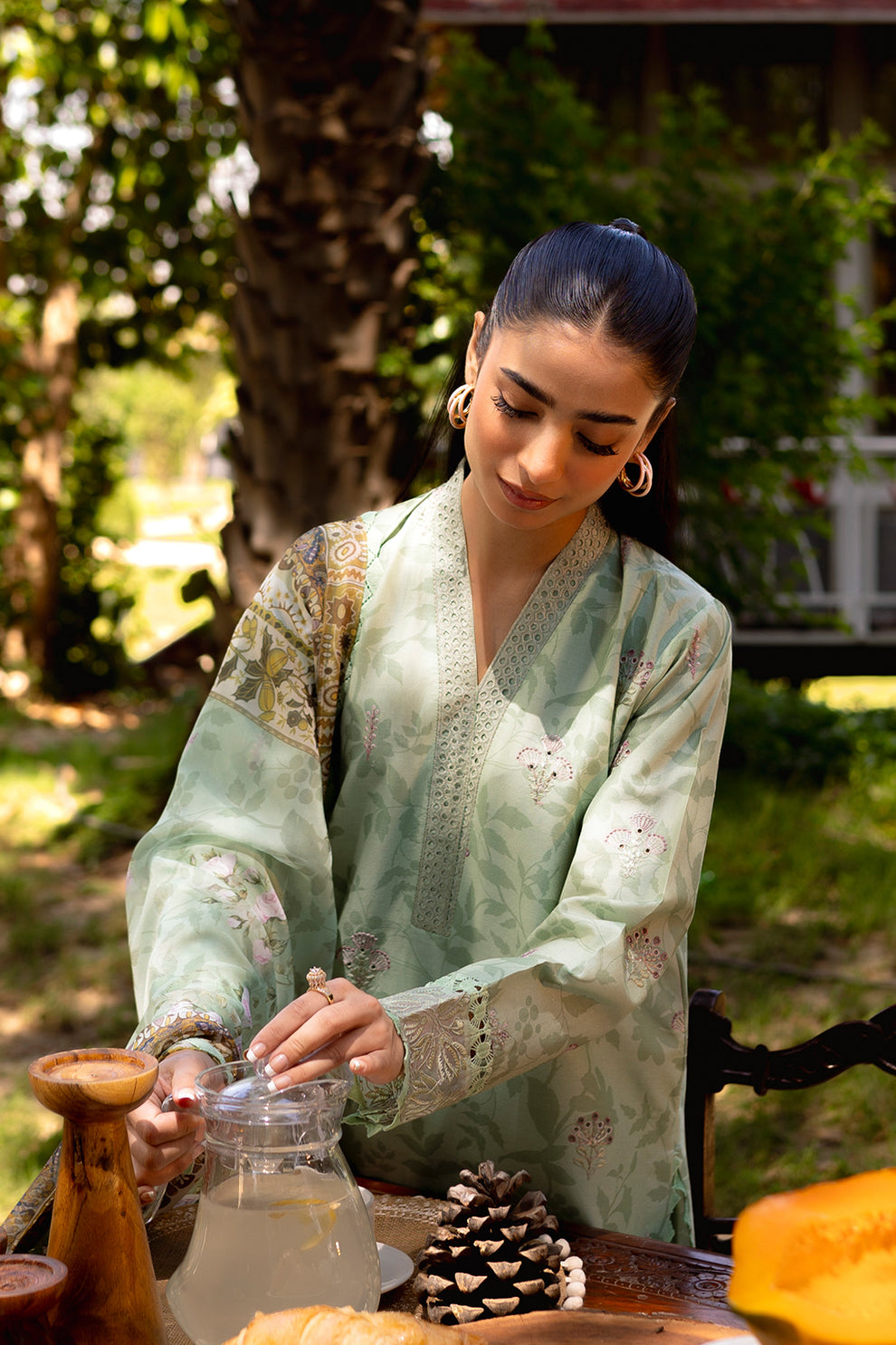 Neeshay | Summer Lines Printkari | SAGE BRUSH