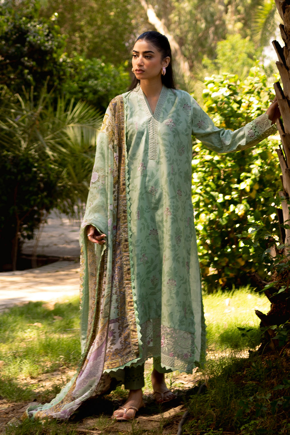 Neeshay | Summer Lines Printkari | SAGE BRUSH