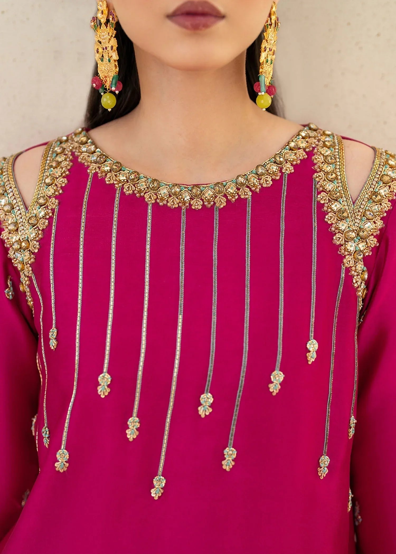 Dastoor | Maahi Luxury Pret 25 | Fuchsia Rose - Rang-e-Khaas