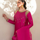 Dastoor | Maahi Luxury Pret 25 | Fuchsia Rose