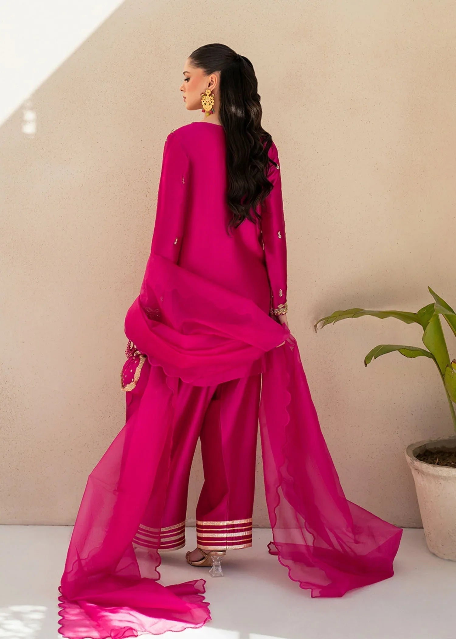 Dastoor | Maahi Luxury Pret 25 | Fuchsia Rose - Rang-e-Khaas