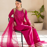 Dastoor | Maahi Luxury Pret 25 | Fuchsia Rose