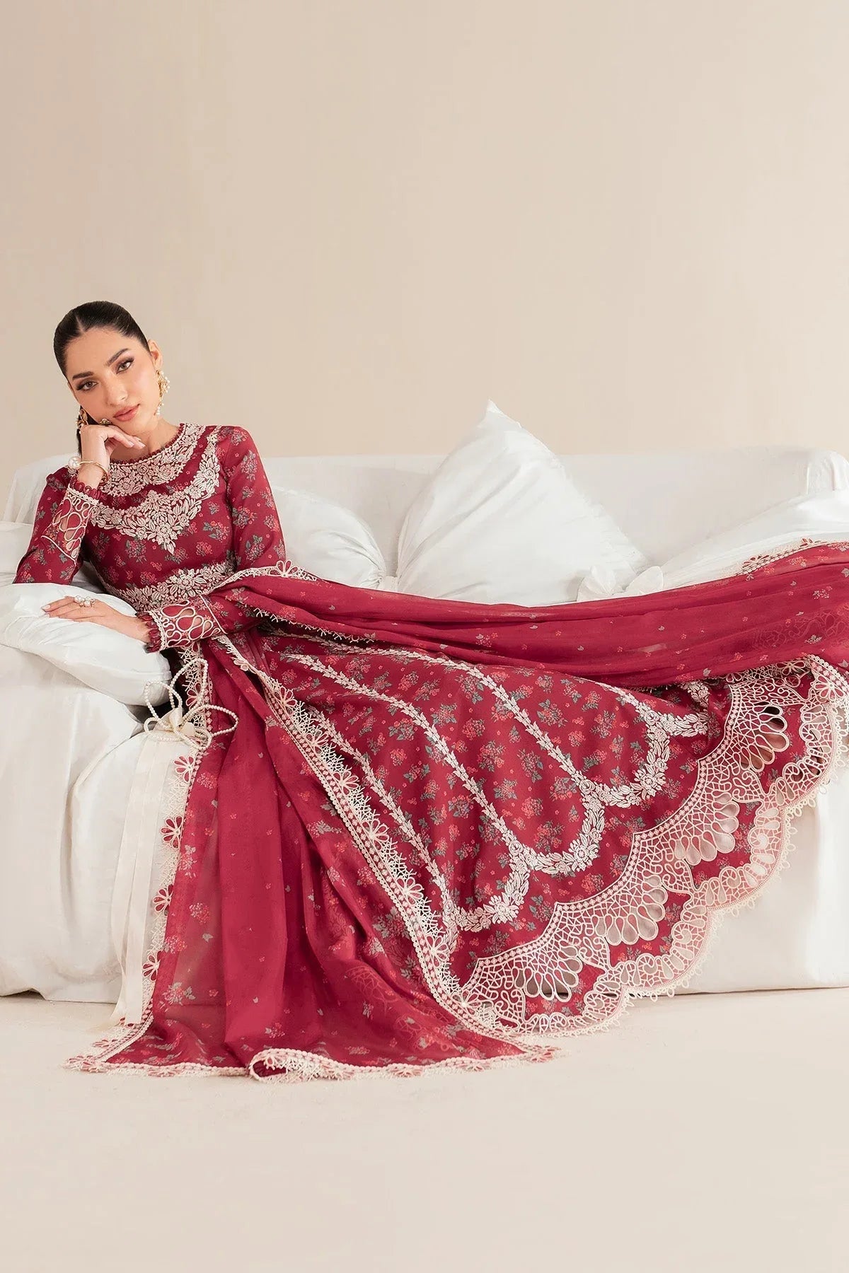 Jazmin | Iris Luxury Lawn 25 | IL'25-D08 - Rang-e-Khaas