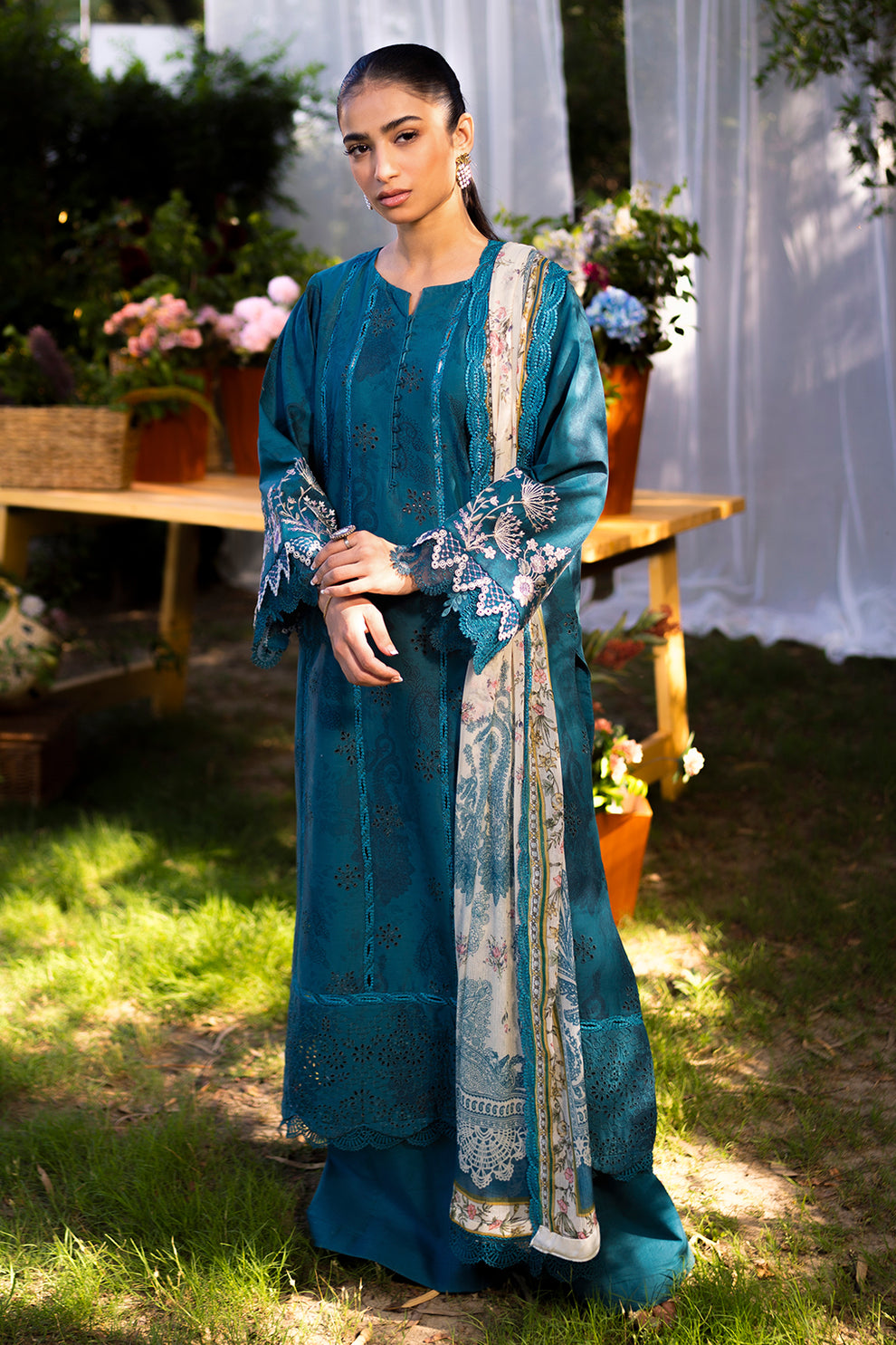Neeshay | Summer Lines Printkari | LAGOON