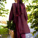 Neeshay | Summer Lines Printkari | CRIMSON