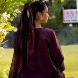 Neeshay | Summer Lines Printkari | CRIMSON