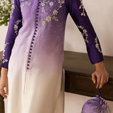 Dastoor | Rania Luxury Pret 25 | Purple Ombre