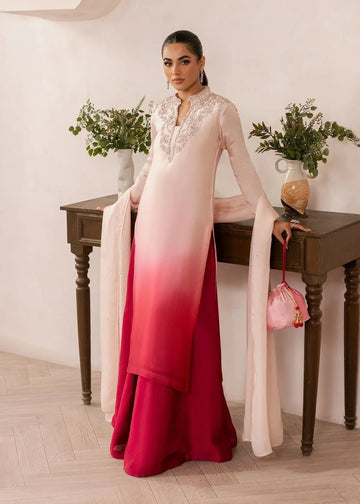 Dastoor | Rania Luxury Pret 25 | Coral - Rang-e-Khaas