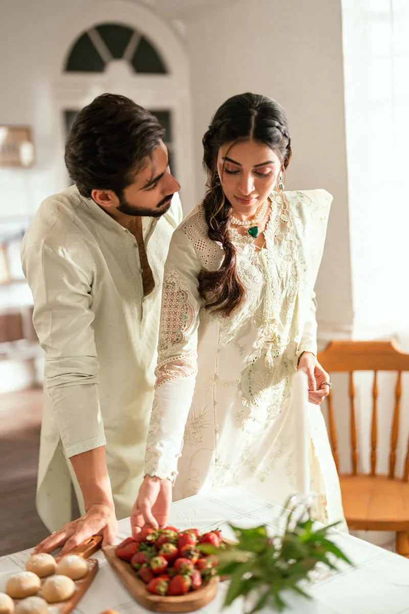 Qalamkar | Luxury Lawn Eid Edit | SB-10 Nadia - Rang-e-Khaas