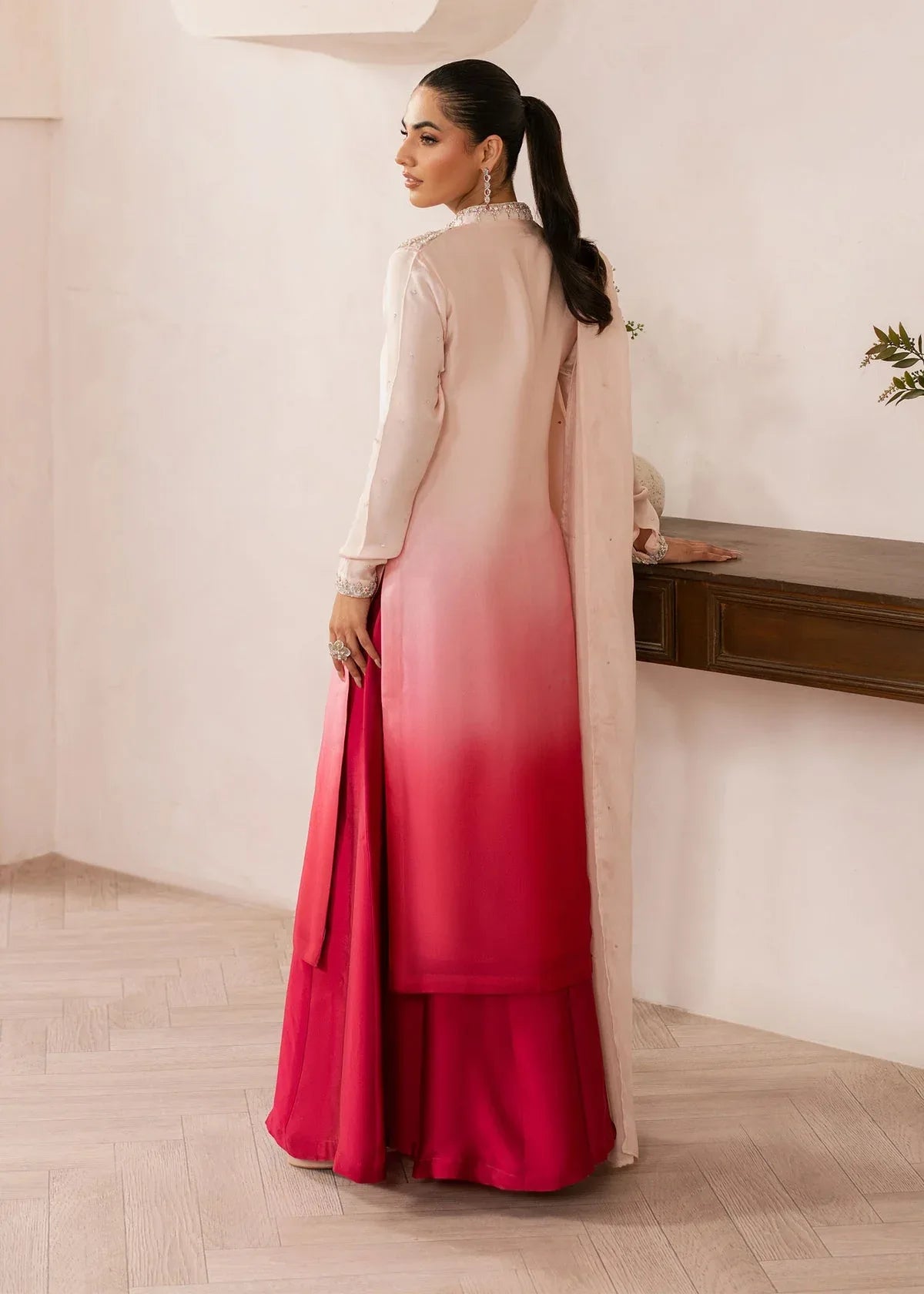 Dastoor | Rania Luxury Pret 25 | Coral - Rang-e-Khaas