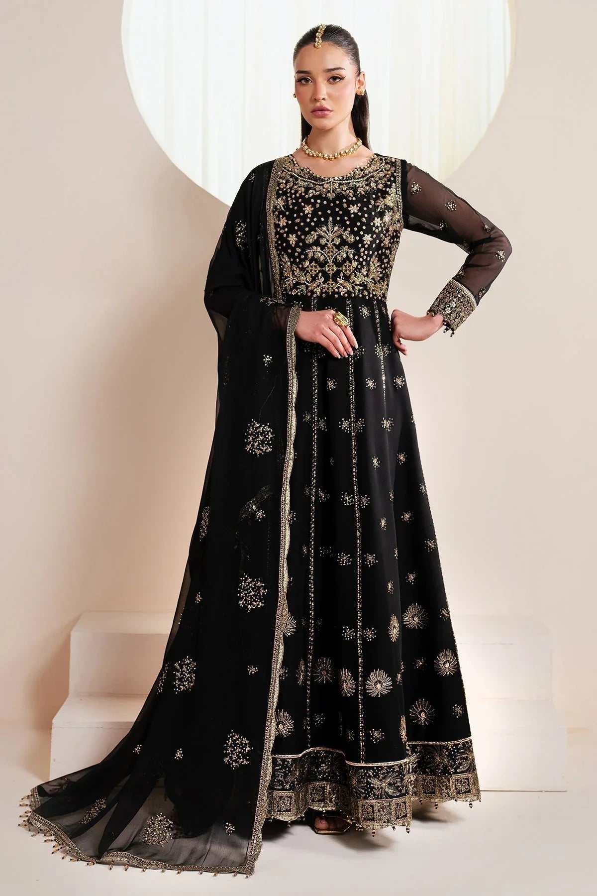 Alizeh | Handcrafted Eid Edit 25 | AF-HM-4030-Noir - Rang-e-Khaas