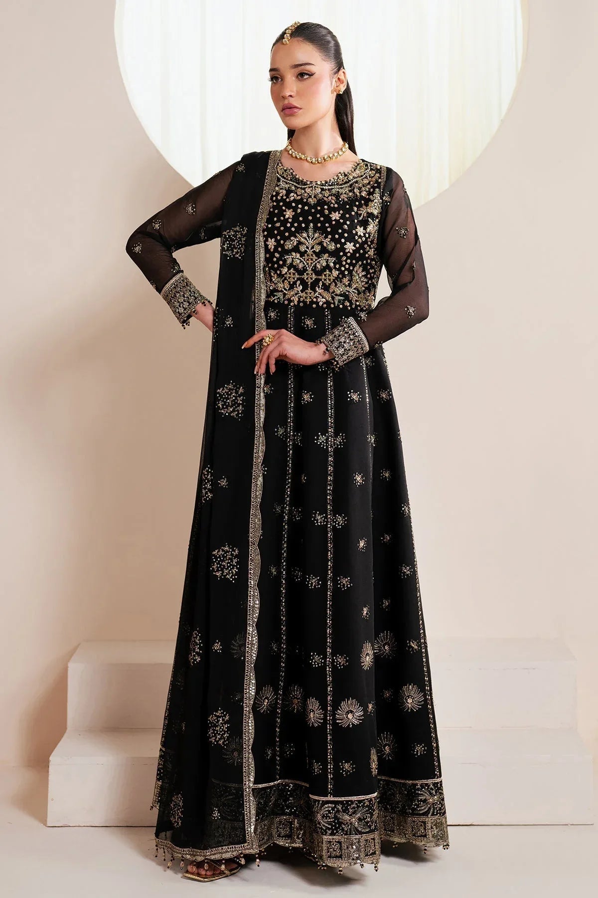 Alizeh | Handcrafted Eid Edit 25 | AF-HM-4030-Noir - Rang-e-Khaas