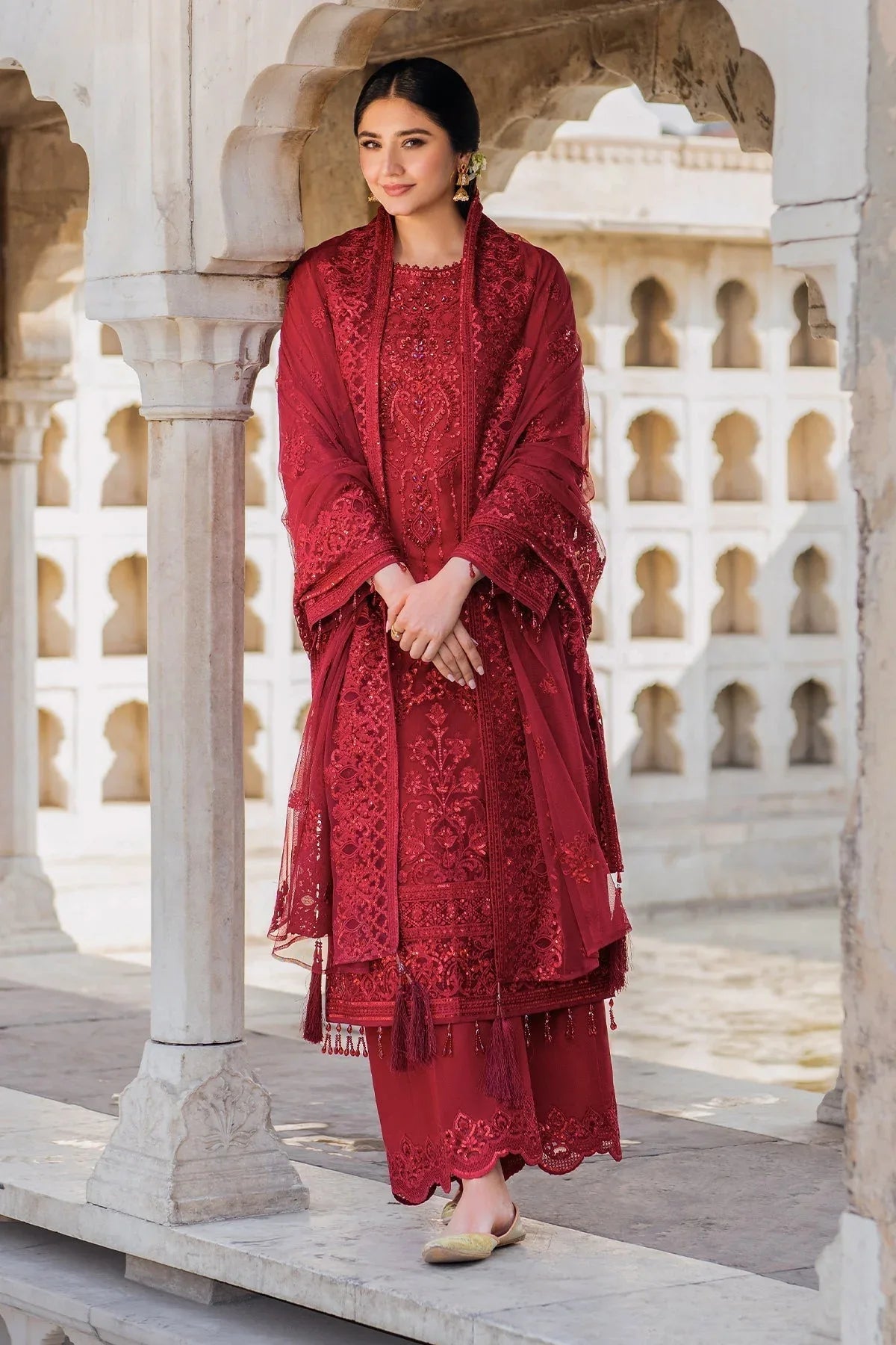 Imrozia Premium | Meeras Luxury Eid 25 | I-219 RUBY - Rang-e-Khaas
