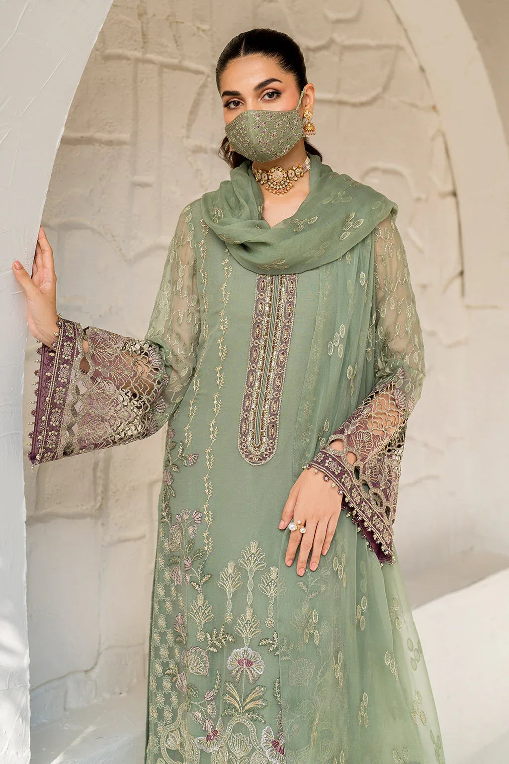 Flossie | Naqsh Formals | S-1406 - Rang-e-Khaas