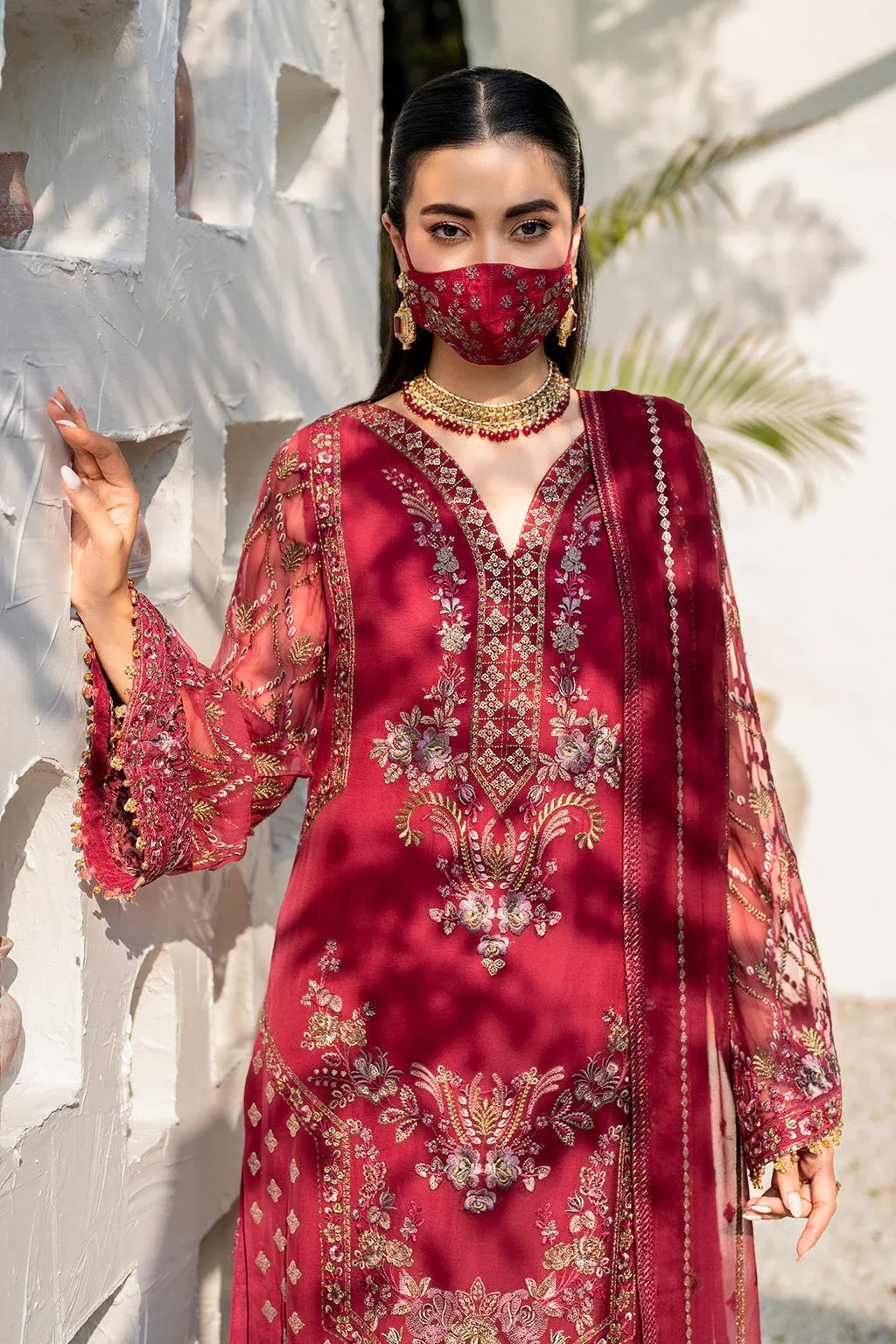 Flossie | Naqsh Formals | S-1402 (A) - Rang-e-Khaas