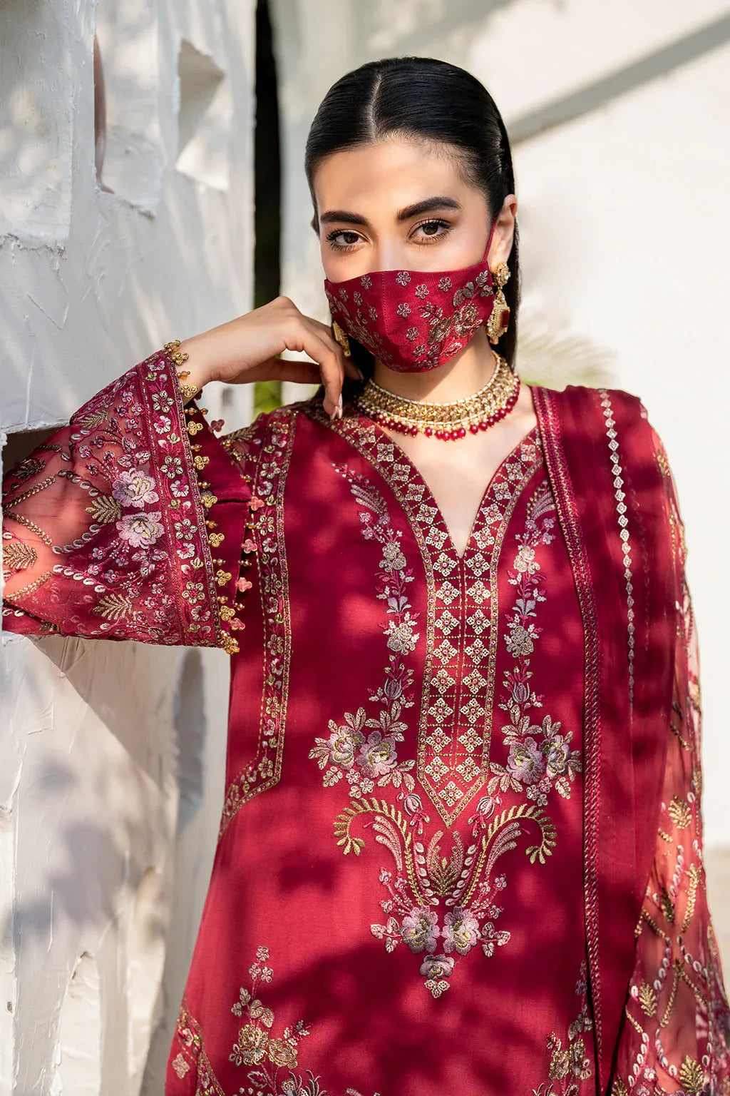 Flossie | Naqsh Formals | S-1402 (A) - Rang-e-Khaas