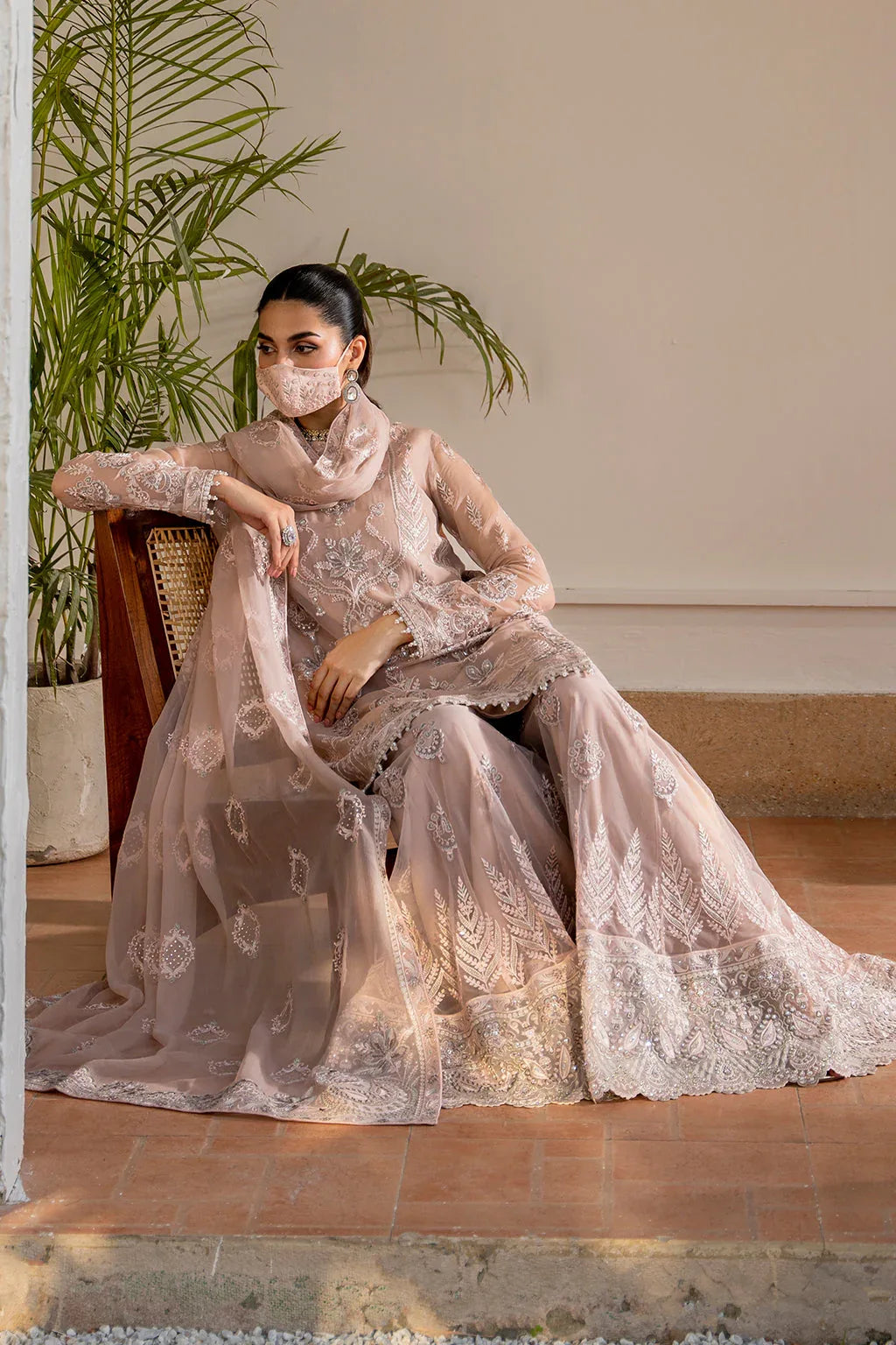 Flossie | Naqsh Formals | S-1403 (B) - Rang-e-Khaas