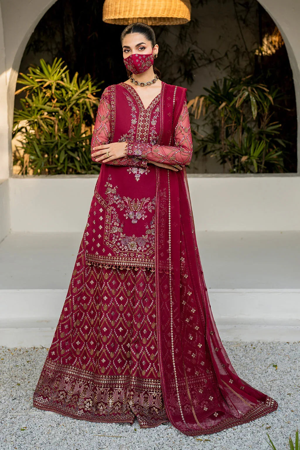 Flossie | Naqsh Formals | S-1402 (B) - Rang-e-Khaas