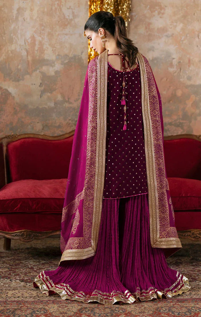 Maya | Viola Luxe Velvet 25 | ELVINA - Rang-e-Khaas