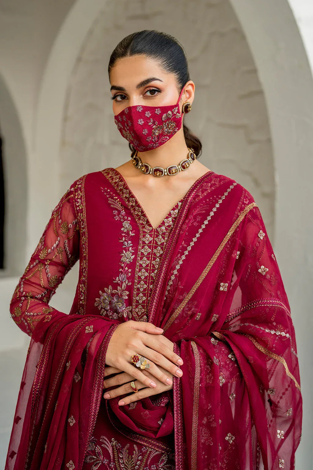 Flossie | Naqsh Formals | S-1402 (B) - Rang-e-Khaas