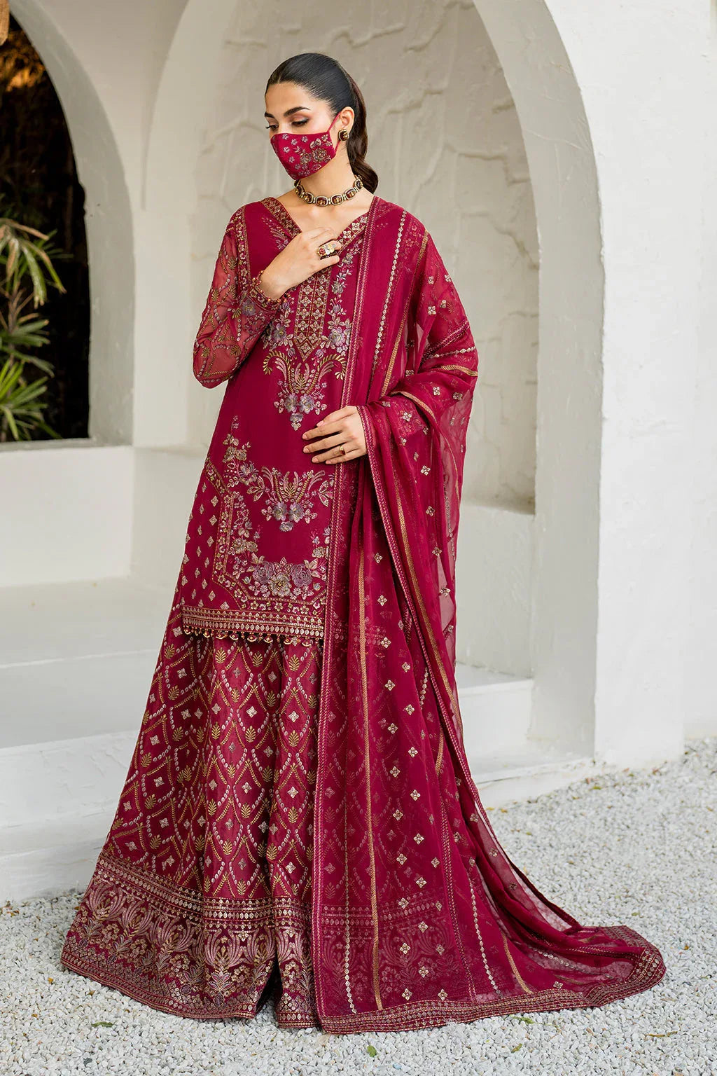 Flossie | Naqsh Formals | S-1402 (B) - Rang-e-Khaas