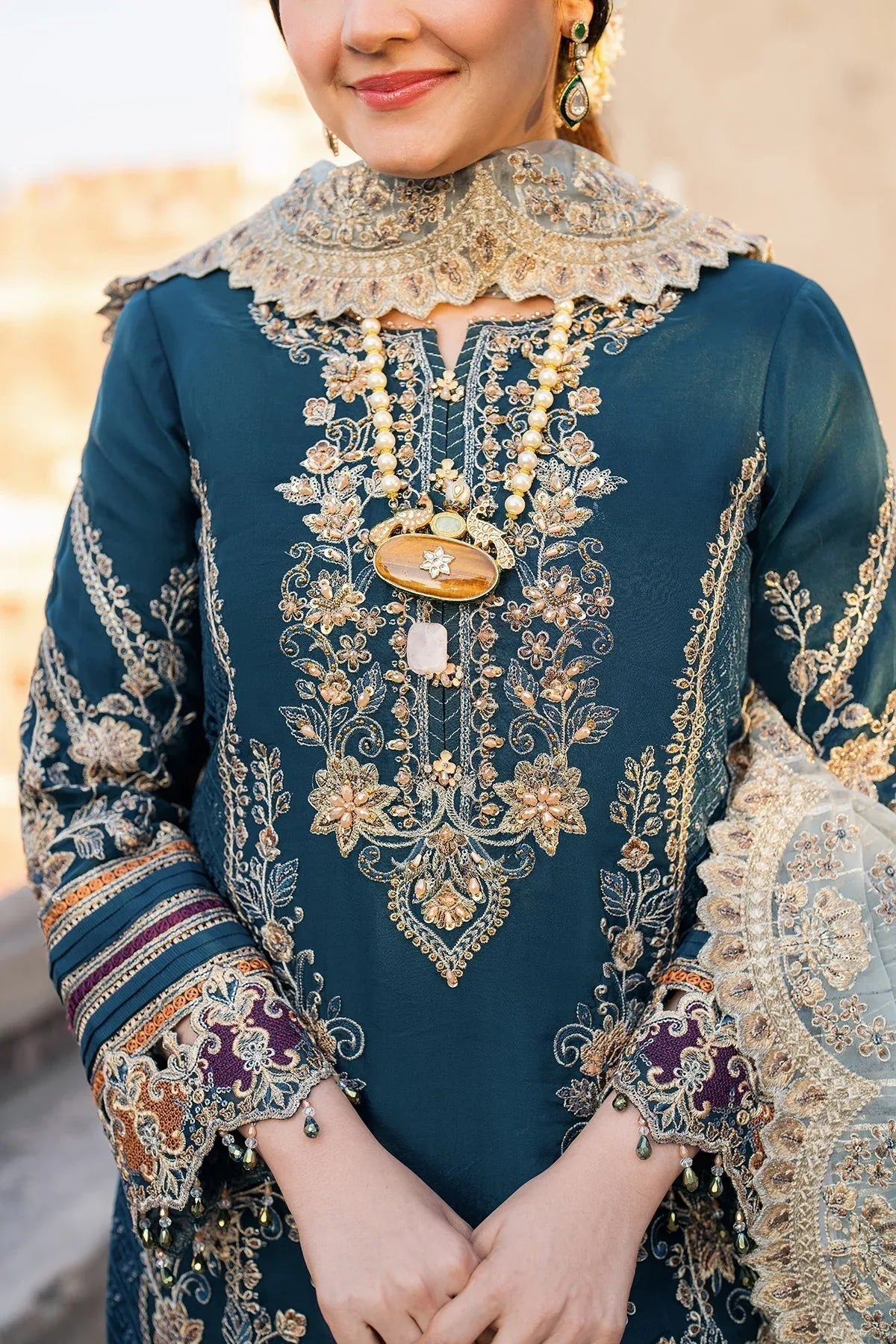 Imrozia Premium | Meeras Luxury Eid 25 | I-223 NEELAM - Rang-e-Khaas