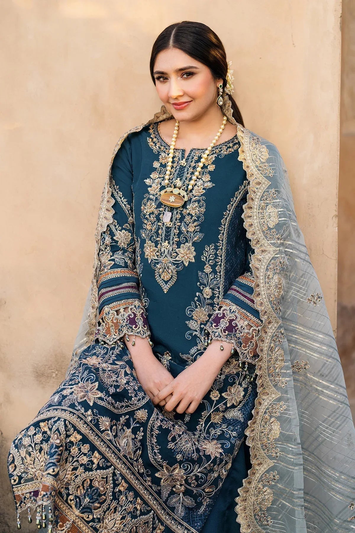 Imrozia Premium | Meeras Luxury Eid 25 | I-223 NEELAM - Rang-e-Khaas
