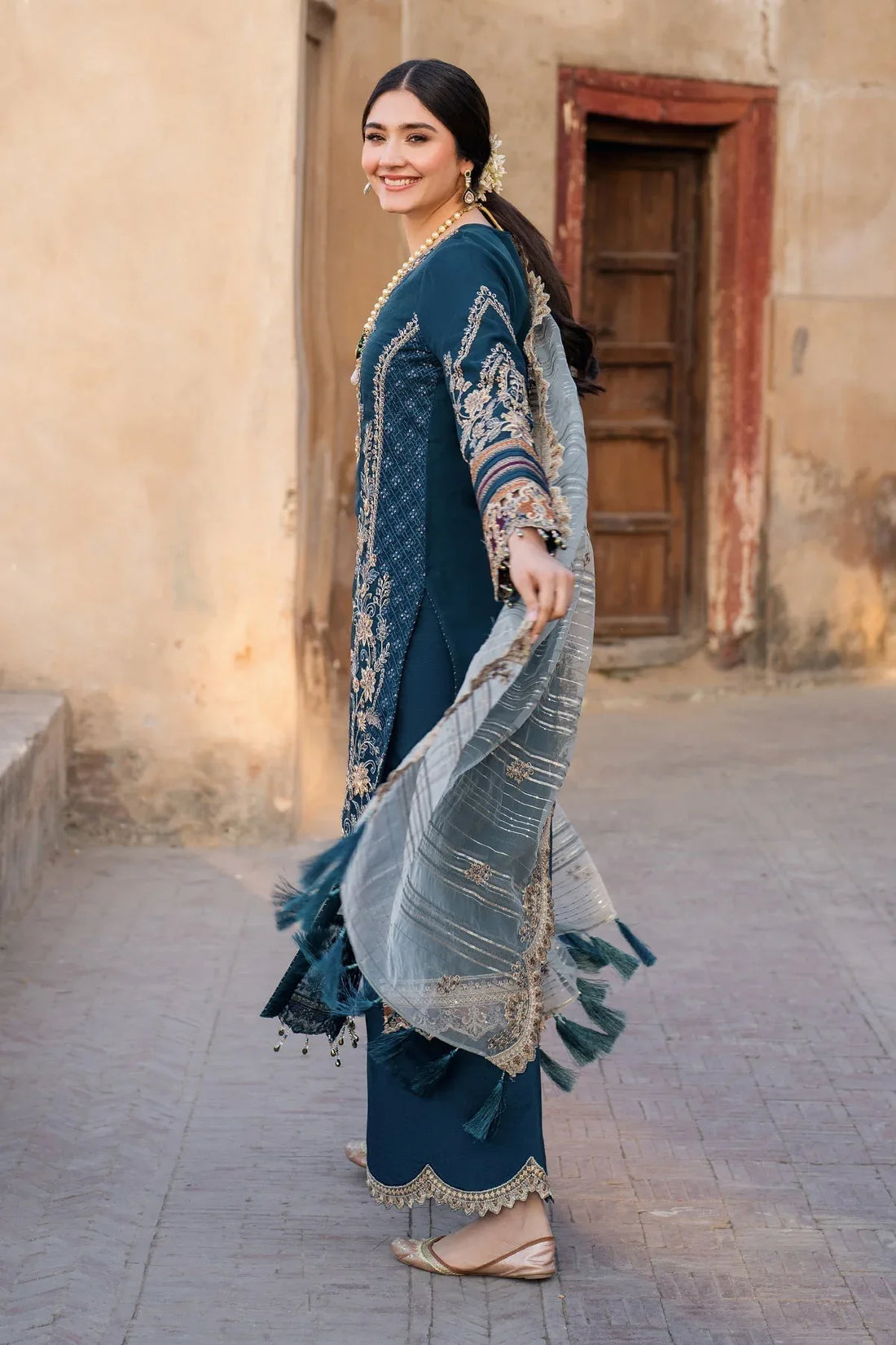 Imrozia Premium | Meeras Luxury Eid 25 | I-223 NEELAM - Rang-e-Khaas