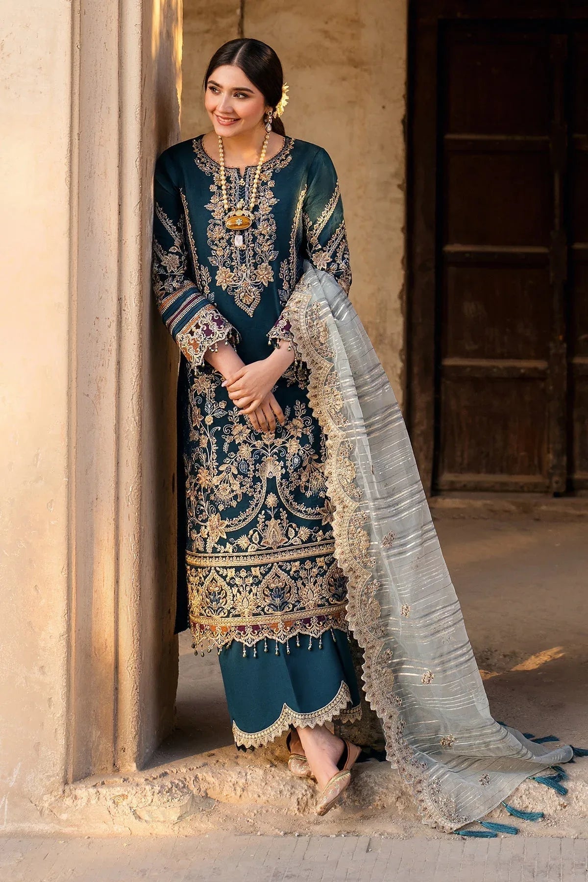 Imrozia Premium | Meeras Luxury Eid 25 | I-223 NEELAM - Rang-e-Khaas