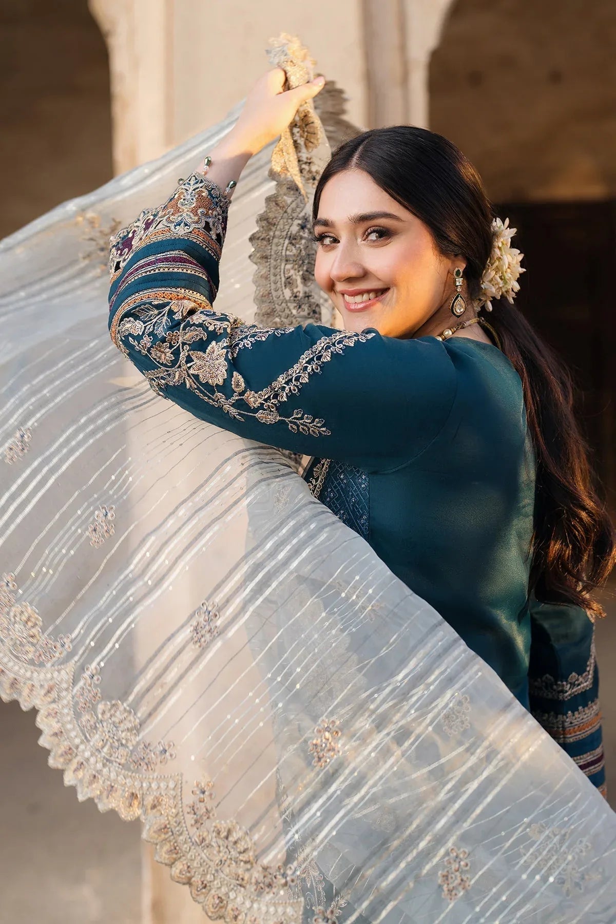 Imrozia Premium | Meeras Luxury Eid 25 | I-223 NEELAM - Rang-e-Khaas