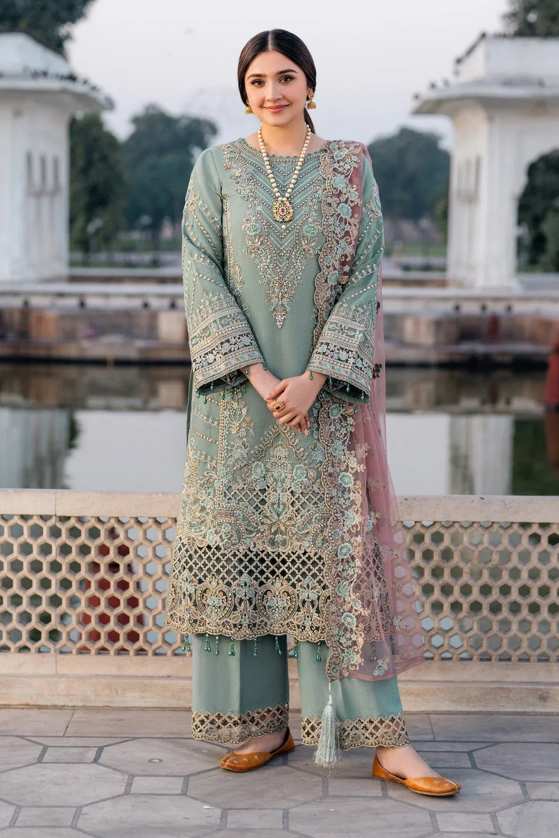 Imrozia Premium | Meeras Luxury Eid 25 | I-221 ZAMURD - Rang-e-Khaas