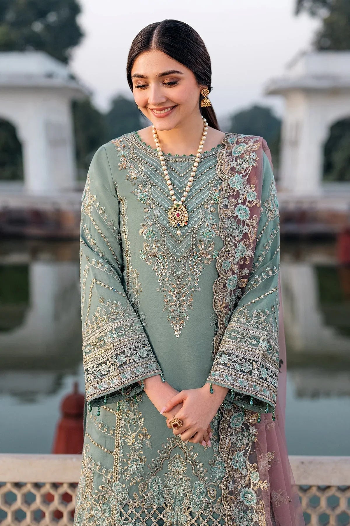 Imrozia Premium | Meeras Luxury Eid 25 | I-221 ZAMURD - Rang-e-Khaas