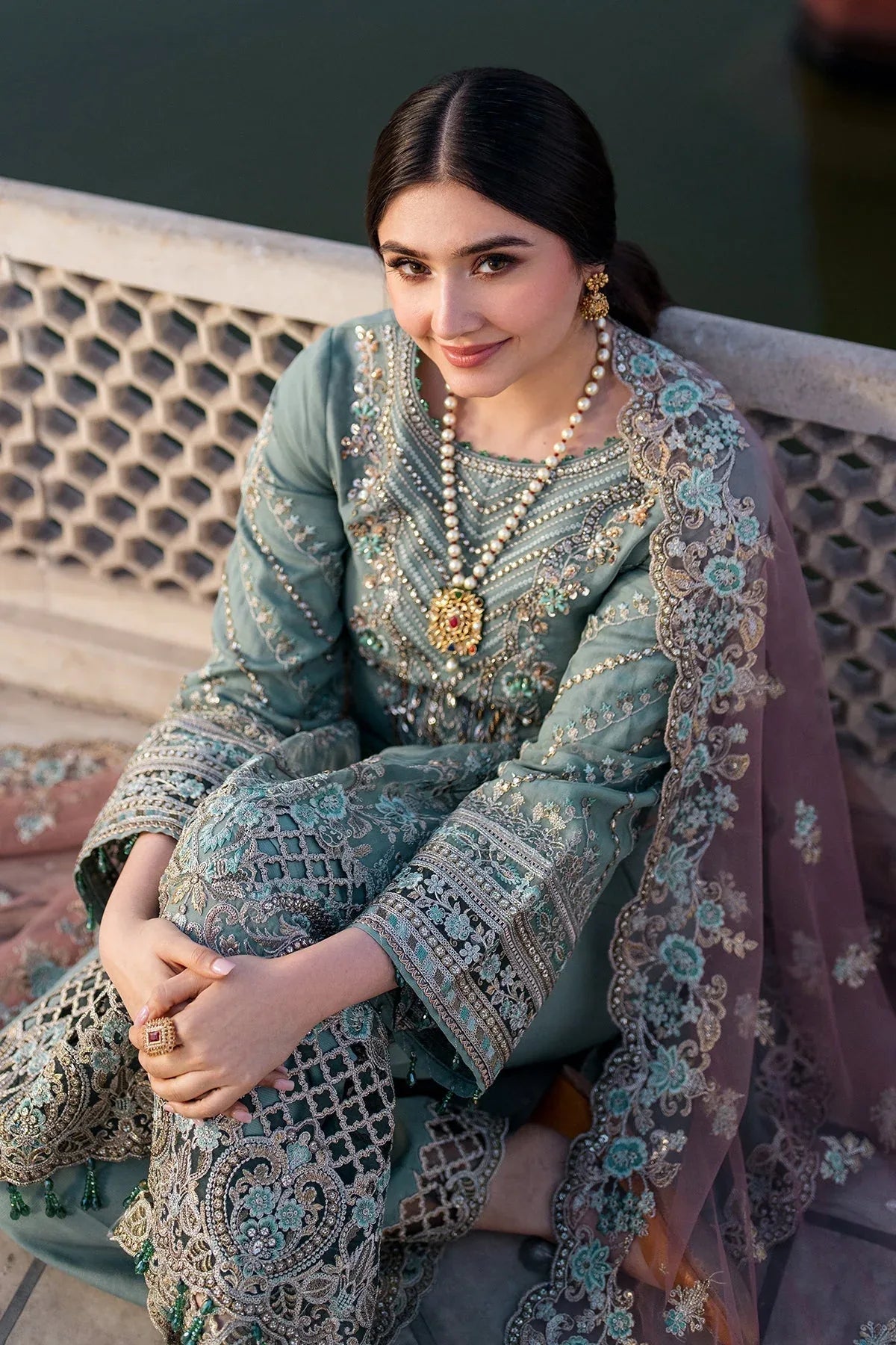 Imrozia Premium | Meeras Luxury Eid 25 | I-221 ZAMURD - Rang-e-Khaas