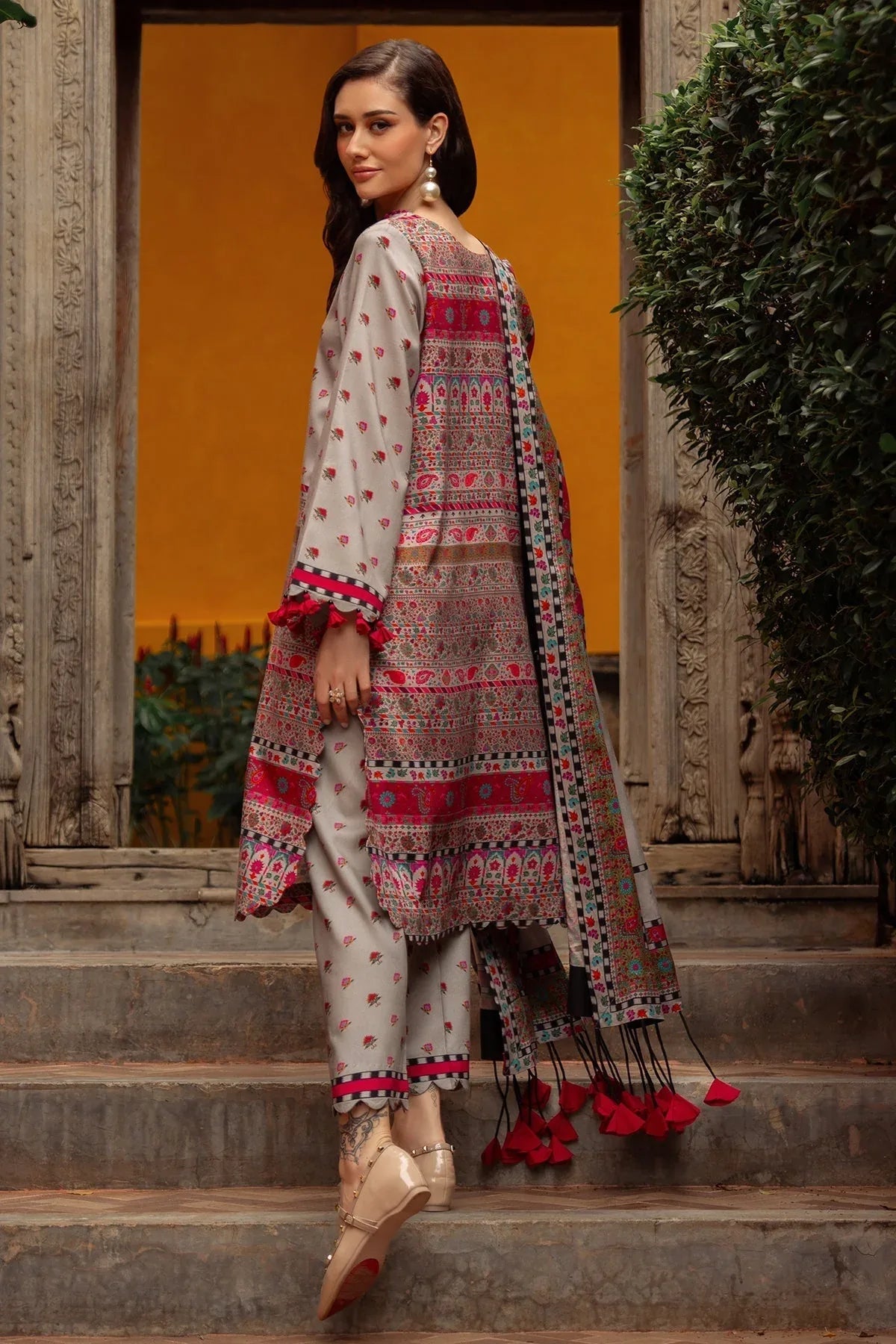 Charizma | C Prints Winter 25 |  3-PC Unstitched Printed Linen Collection CPW5-01 - Rang-e-Khaas