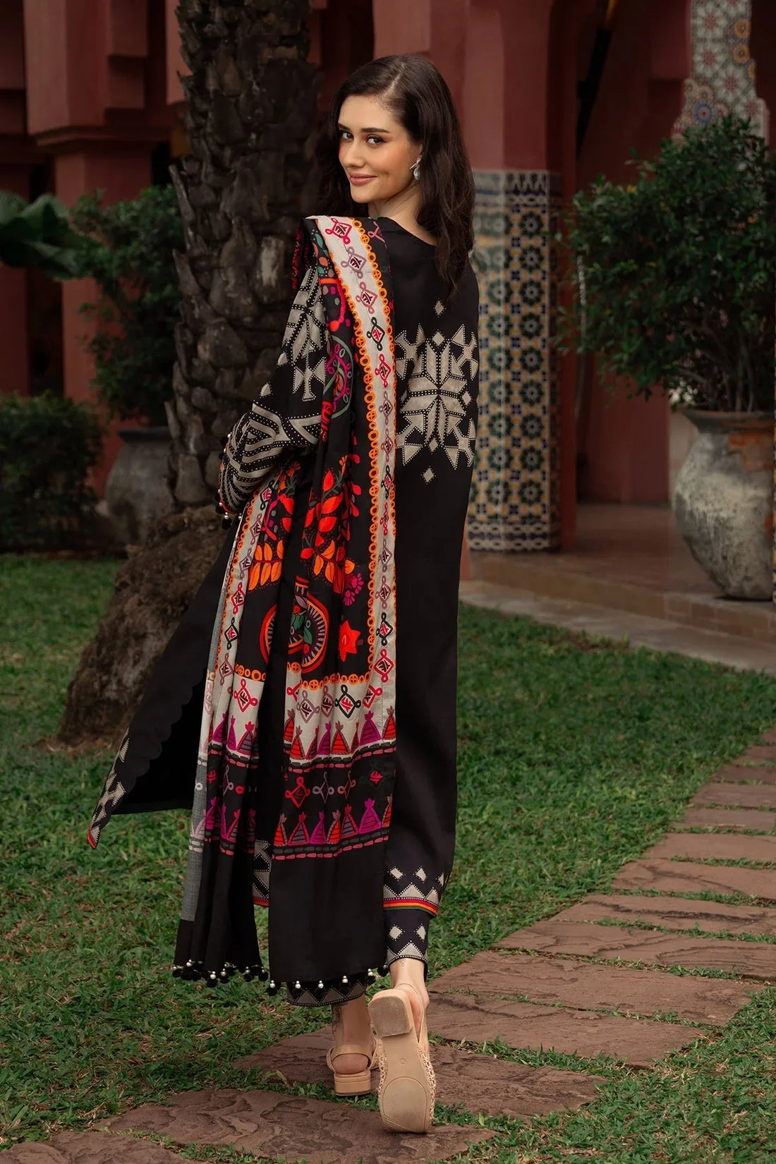 Charizma | C Prints Winter 25 |  3-PC Unstitched Printed Linen Collection CPW5-06 - Rang-e-Khaas