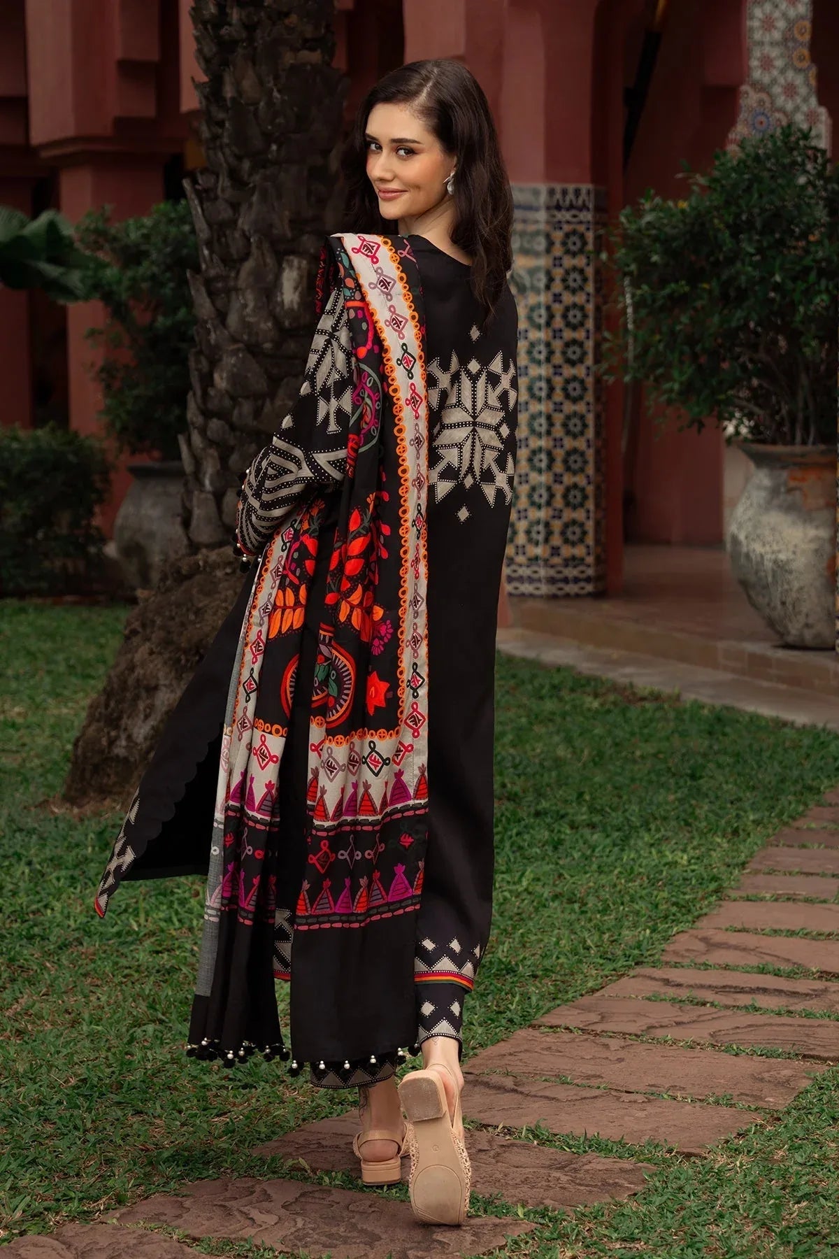 Charizma | C Prints Winter 25 |  3-PC Unstitched Printed Linen Collection CPW5-06 - Rang-e-Khaas