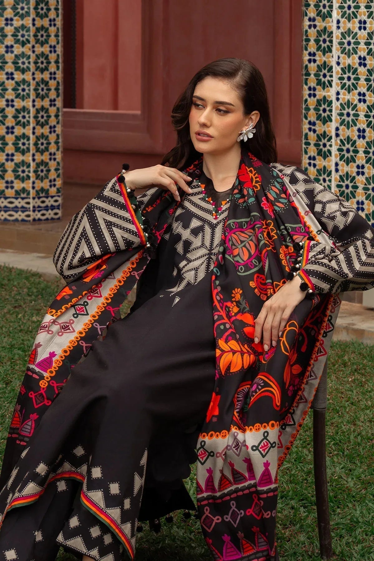 Charizma | C Prints Winter 25 |  3-PC Unstitched Printed Linen Collection CPW5-06 - Rang-e-Khaas