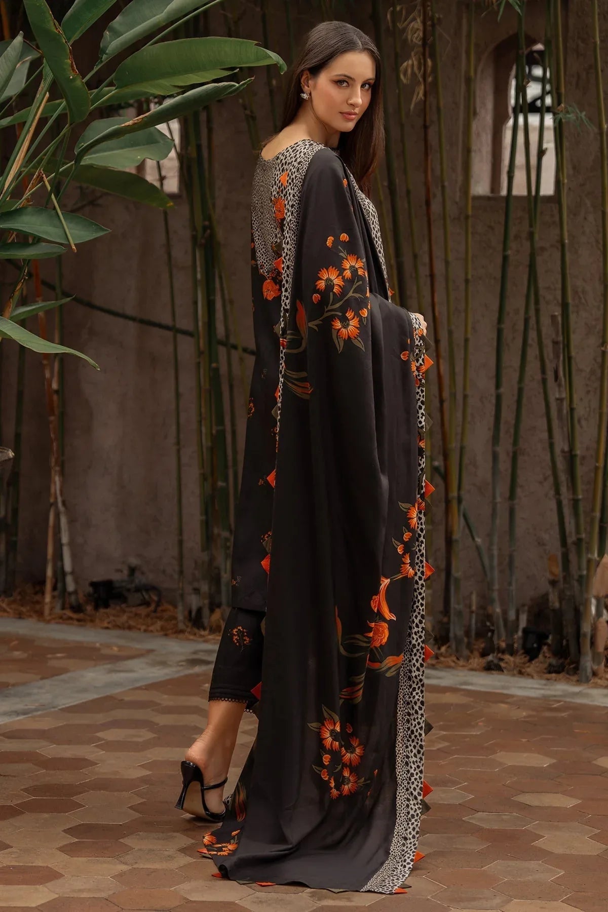 Charizma | C Prints Winter 25 |  3-PC Unstitched Printed Linen Collection CPW5-08 - Rang-e-Khaas