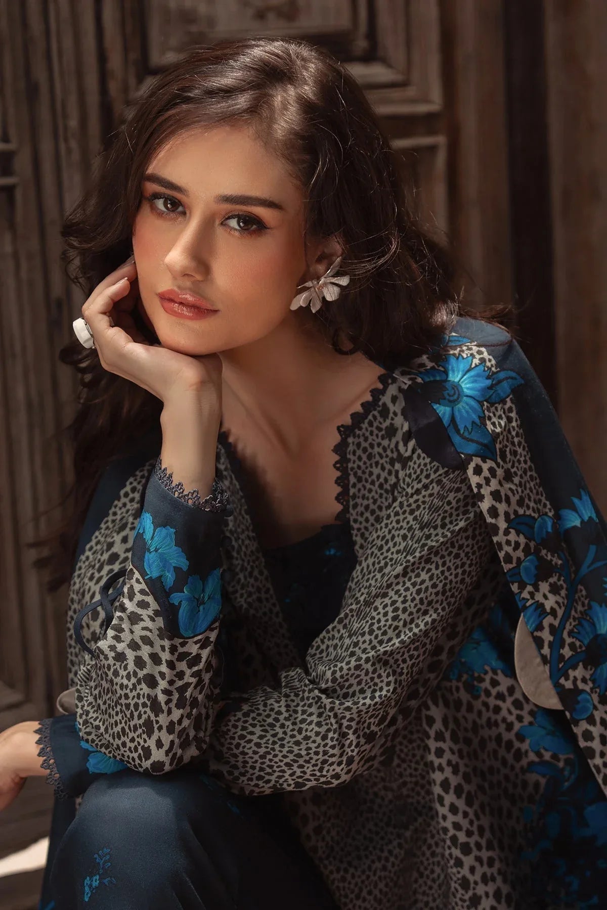 Charizma | C Prints Winter 25 |  3-PC Unstitched Printed Linen Collection CPW5-02 - Rang-e-Khaas