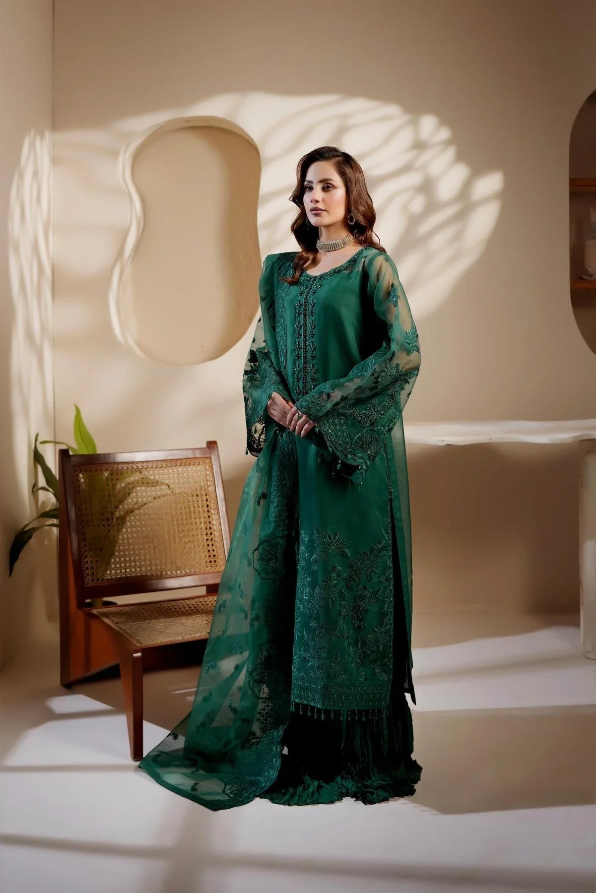 Maryams | Noir Luxe | MERSERA-NOR-1403 - Rang-e-Khaas